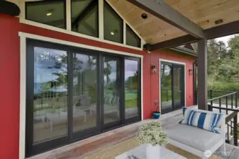 IPE covered deck waterside off the living room.