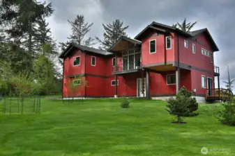 Front view of the home. Built by Sound Construction.