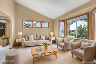Virtually Staged living room.