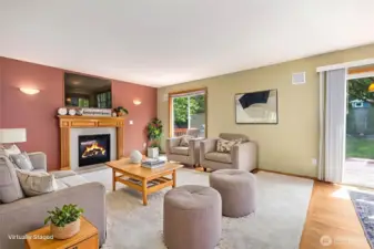 Virtually Staged family room