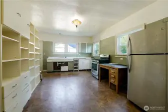 Kitchen main floor from living room