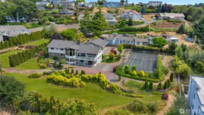 Drone view of the 1.46 acre property