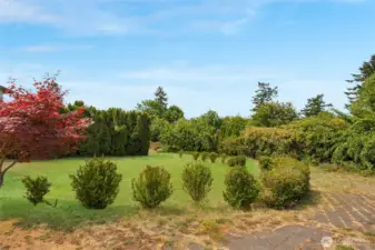 Some of the landscaping around the estate