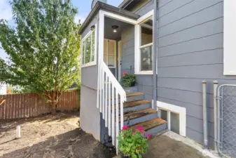Side entrance