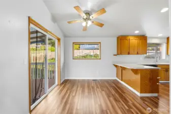 Dining area off the kitchen.