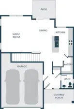 Photographs are for illustrative purposes only. Features, finishes, interior/exterior colors, landscaping and floorplan shown may vary from actual homes built