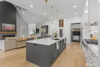 Looking Back toward the hidden butler pantry.