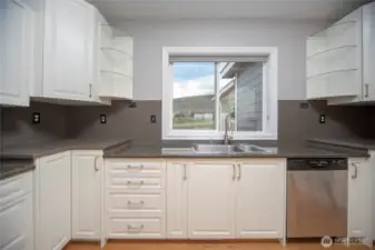 Kitchen window with a view