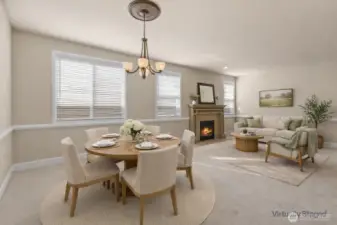 Dining Room, Den Virtually Staged