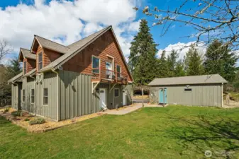 Grape Arbor between the house and the shop