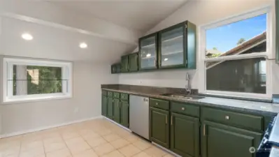 Kitchen includes stainless steel appliances