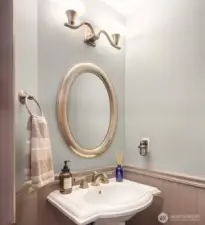 The powder room on the main floor.