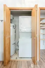 Laundry & hot water tank.