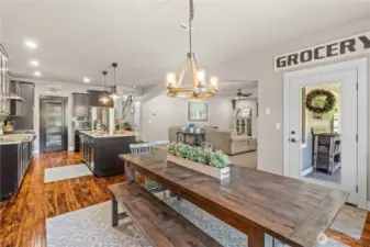Dining area off kitchen and great room