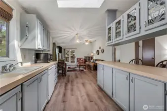 Kitchen with lot's of storage & counter space.