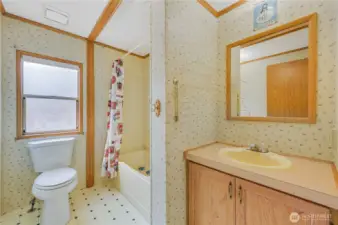 2nd Bath separating 2 BR's on this end of house.