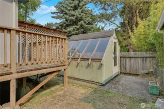 Green house! Currently used as storage.