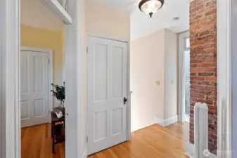 View of the hallway to additional bedrooms.