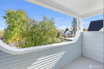 Upstairs covered balcony off of the bedroom.