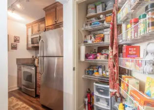 This home has spectacular storage with a large pantry and linen closet.