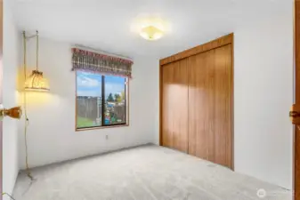 Another view of Bedroom 2 showing the closet. It could make a great guest room or an office.