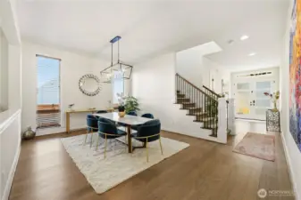 Bright and spacious dining area