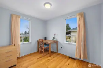 Bedroom 3, currently used as an office.