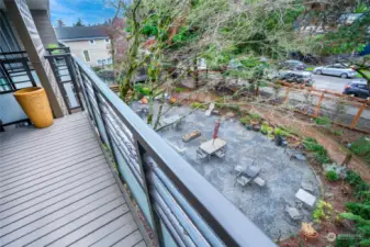 A perfect space for growing plants, flowers and herbs. The view from the unit to the west, overlooking the huge outdoor community area.