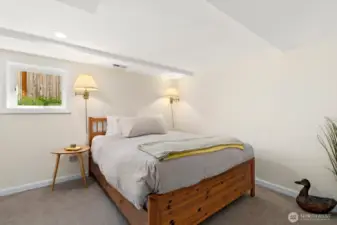 Lovely carpeted bedroom situated on lower-level