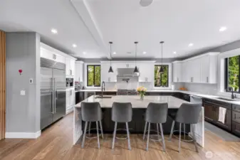 Spacious island seating