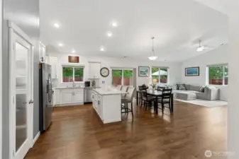 Delightful kitchen that has room for entertaining, ample granite counters and large center island