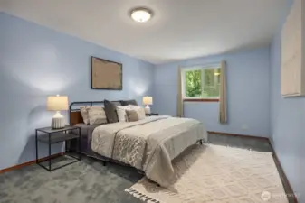 One of two large upstairs bedrooms, this one is closest to the upstairs bathroom