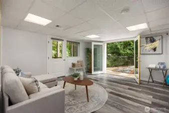 Welcome to your fully finished basement with plenty of options for use and tons of storage