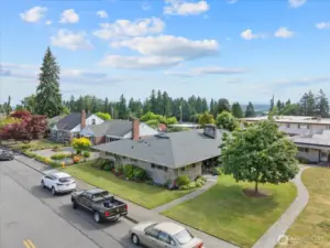 Spacious corner lot with mature landscaping
