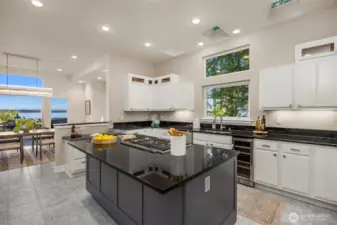 Expansive kitchen with high end appliances is a cooks dream