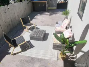 side patio area with cement area