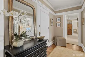 tall ceilings and refinish hardwoods give this classic home extra touch of lux living