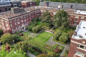 birds eye view of the classic building The Victoria