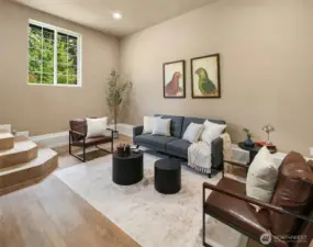 Workout/studio off of garage.