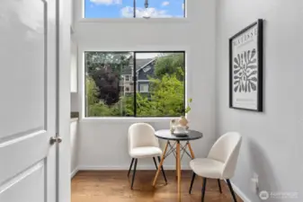 You'll love the vaulted ceiling and sunlit spaces near the south-facing windows.