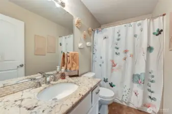 Full guest bath tastefully updated.