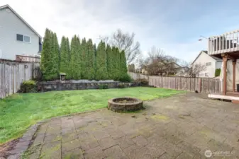 Perfect level fenced backyard!