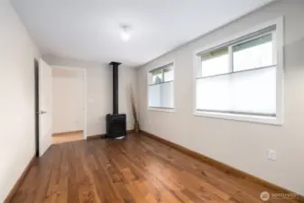 Fireplace in bonus room or primary suite..