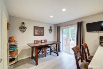 Sliders lead to the deck.