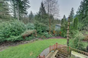 Fully fenced back yard