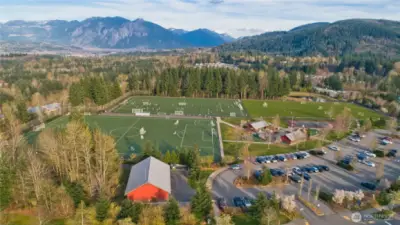 Jeanne Hansen Park is located next door