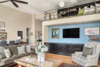 Great room style concept with loft.