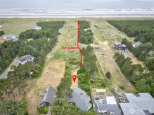 Walking trail to the beach