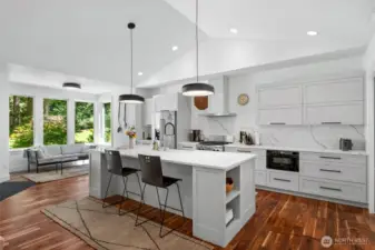 Open concept fully remodeled kitchen