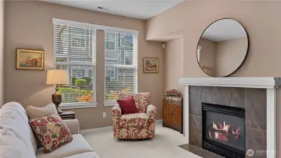 Cozy Gas Fireplace.